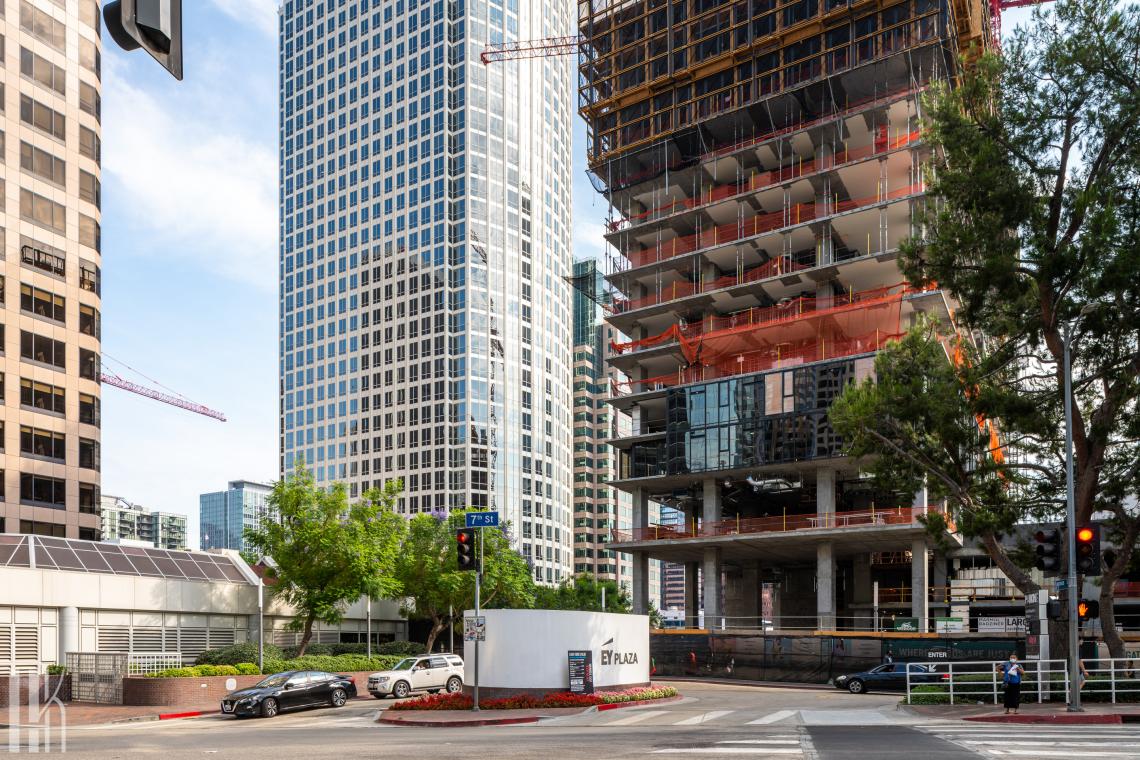 New Apartment Tower Rises Next To DTLA's Figat7th Mall | Urbanize LA